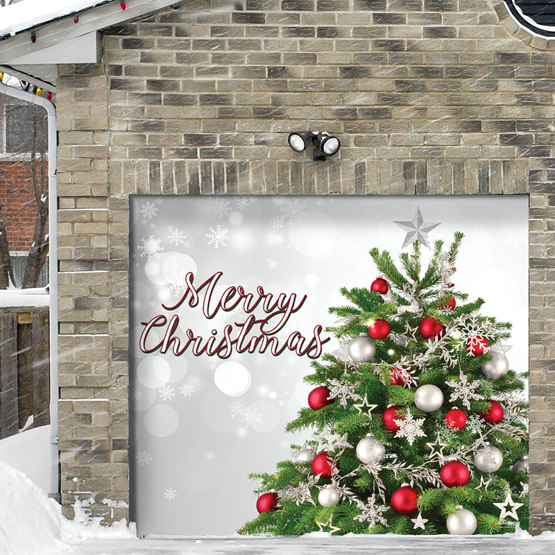 The Holiday Aisle® Merry Christmas Tree Garage Door Mural & Reviews